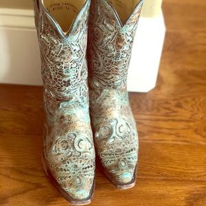 Sparkly CORRAL COWGIRL BOOTS ! Size 8. Barely worn